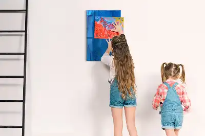 Magnettafel mit Vogelfedern-Motiv zum Beschreiben