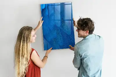 Magnettafel mit Vogelfedern-Motiv zum Beschreiben