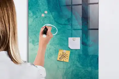 Beschreibbare Magnettafel mit Motiv Meeres-Abstraktion