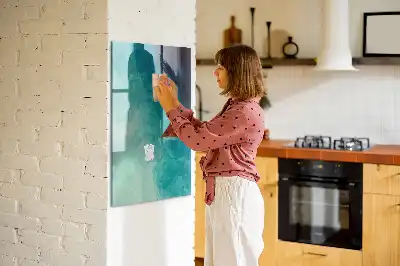Beschreibbare Magnettafel mit Motiv Meeres-Abstraktion