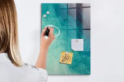 Beschreibbare Magnettafel mit Motiv Meeres-Abstraktion