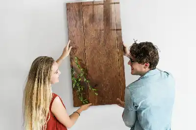 Beschreibbare Magnettafel aus rustikalem Holz