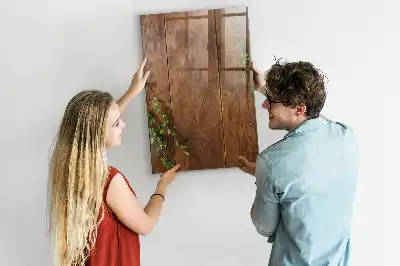 Beschreibbare Magnettafel aus rustikalem Holz