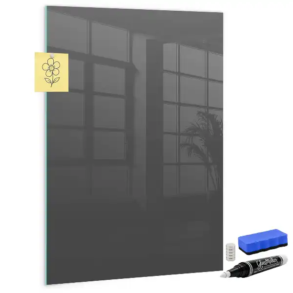 Beschreibbare Magnettafel in Grau