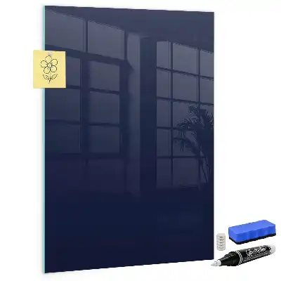 Beschreibbare Magnettafel in dunklem Dunkelblau