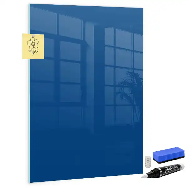 Beschreibbare Magnettafel in Blau