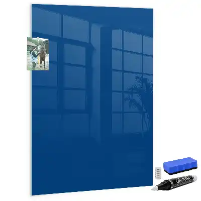Beschreibbare Magnettafel in Blau