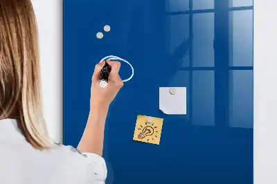 Beschreibbare Magnettafel in Blau