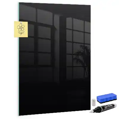 Beschreibbare Magnettafel in Schwarz
