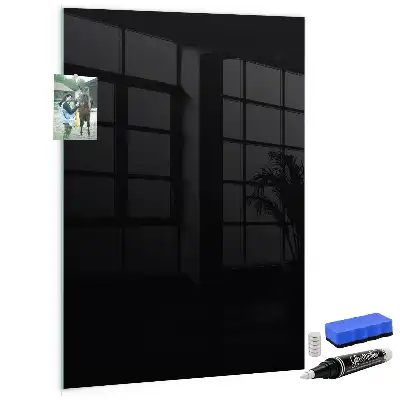 Beschreibbare Magnettafel in Schwarz