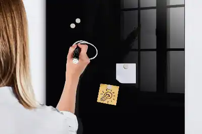 Beschreibbare Magnettafel in Schwarz