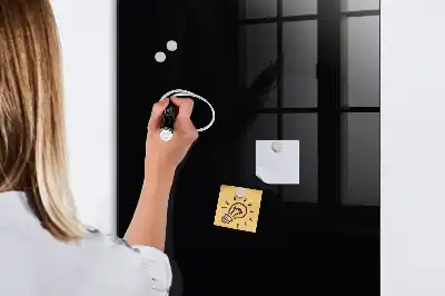 Beschreibbare Magnettafel in Schwarz