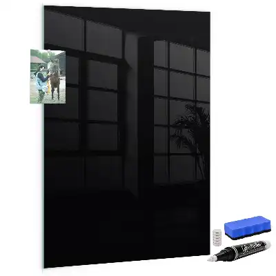 Beschreibbare Magnettafel in Schwarz