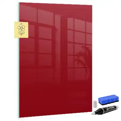 Beschreibbare Magnettafel in Rot