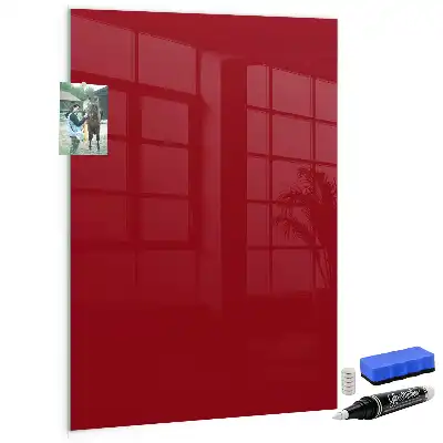Beschreibbare Magnettafel in Rot