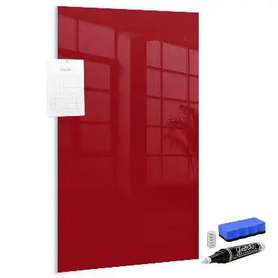 Beschreibbare Magnettafel in Rot