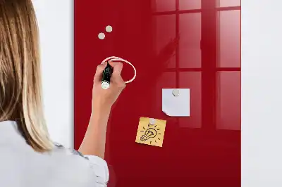 Beschreibbare Magnettafel in Rot