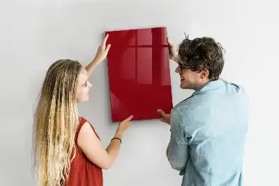 Beschreibbare Magnettafel in Rot