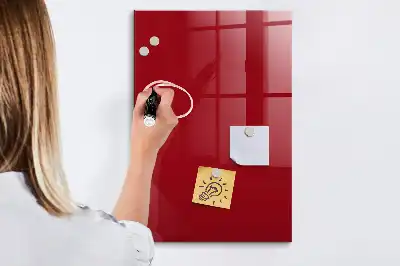 Beschreibbare Magnettafel in Rot