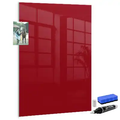 Beschreibbare Magnettafel in Rot