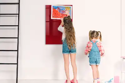 Beschreibbare Magnettafel in Rot