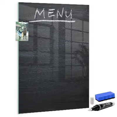 Magnettafel zum Beschreiben als Speisekarte