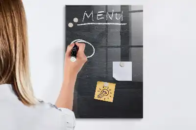Magnettafel zum Beschreiben als Speisekarte