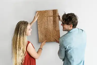 Beschreibbare Magnettafel in warmen Holztönen