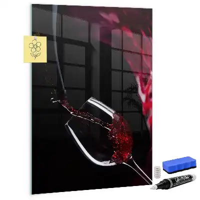 Magnettafel zum Schreiben Motiv verschütteter Wein