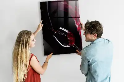 Magnettafel zum Schreiben Motiv verschütteter Wein