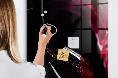 Magnettafel zum Schreiben Motiv verschütteter Wein