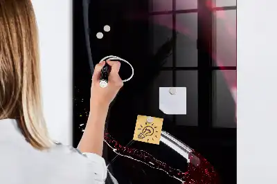 Magnettafel zum Schreiben Motiv verschütteter Wein