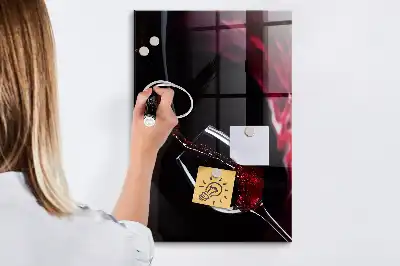 Magnettafel zum Schreiben Motiv verschütteter Wein
