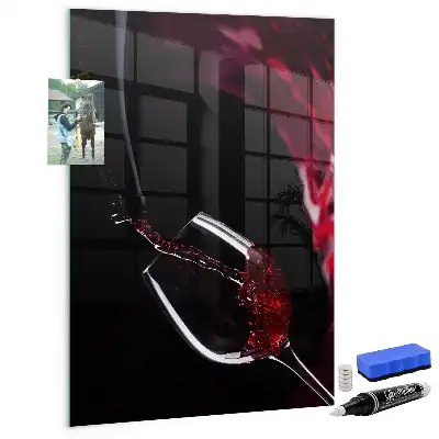 Magnettafel zum Schreiben Motiv verschütteter Wein