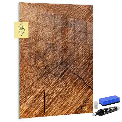 Magnettafel zum Schreiben in warmem Holzton