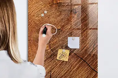 Magnettafel zum Schreiben in warmem Holzton