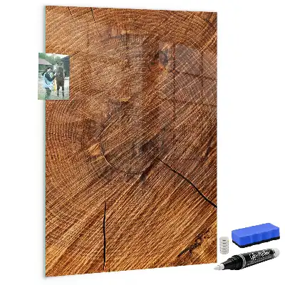 Magnettafel zum Schreiben in warmem Holzton