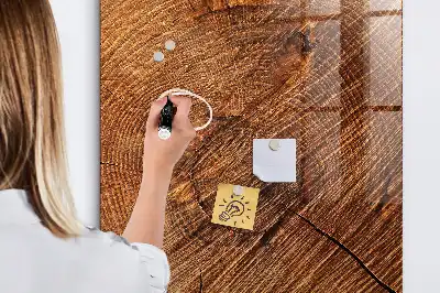 Magnettafel zum Schreiben in warmem Holzton
