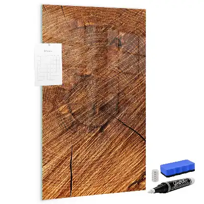 Magnettafel zum Schreiben in warmem Holzton