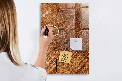 Magnettafel zum Schreiben in warmem Holzton