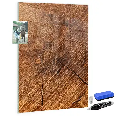 Magnettafel zum Schreiben in warmem Holzton