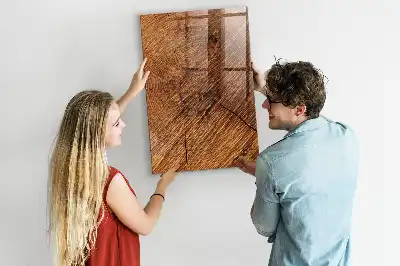 Magnettafel zum Schreiben in warmem Holzton