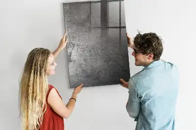 Beschreibbare Magnettafel aus zerkratztem Metall