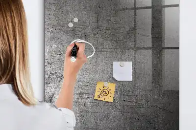 Beschreibbare Magnettafel aus zerkratztem Metall