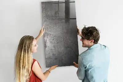 Beschreibbare Magnettafel aus zerkratztem Metall