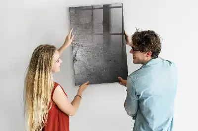 Beschreibbare Magnettafel aus zerkratztem Metall
