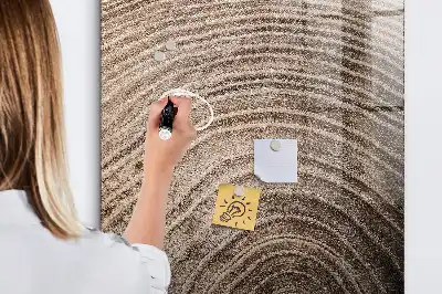 Beschreibbare Magnettafel mit Baumringe Motiv