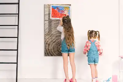 Beschreibbare Magnettafel mit Baumringe Motiv
