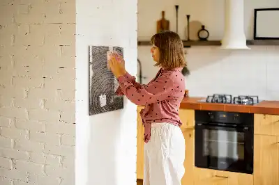 Beschreibbare Magnettafel mit Baumringe Motiv