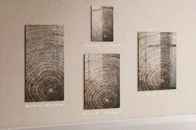 Beschreibbare Magnettafel mit Baumringe Motiv